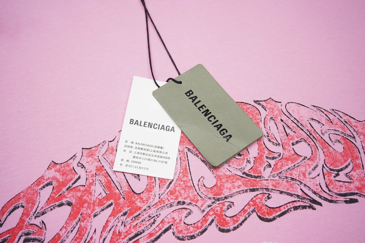 Balenciaga LOGO T💰P115 23 ➕ 32s 240 +Sizes ＋ Logo Size:Xs-L ：Pink